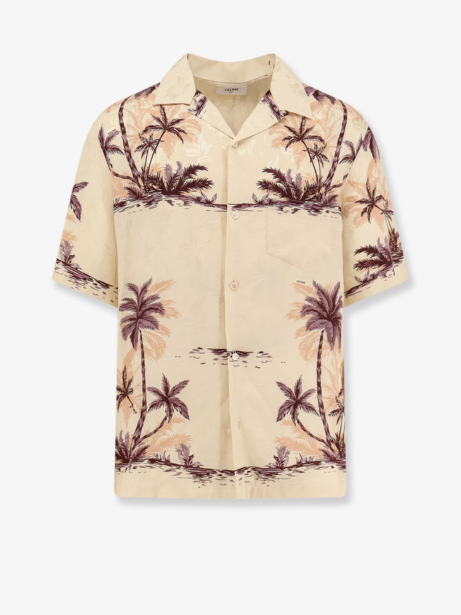 Celine Silk Shirt Champagnerosemarron