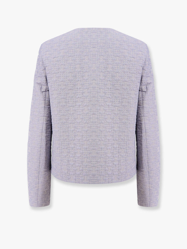 Celine Quilted Cotton Blazer With Triomphe Motif