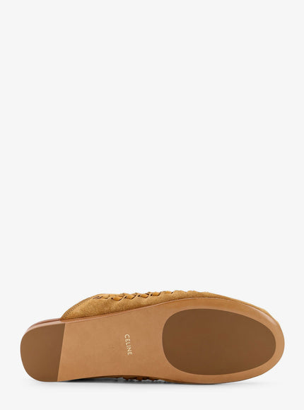 Celine Triomphe Mule 05 Suede And Leather Sandals