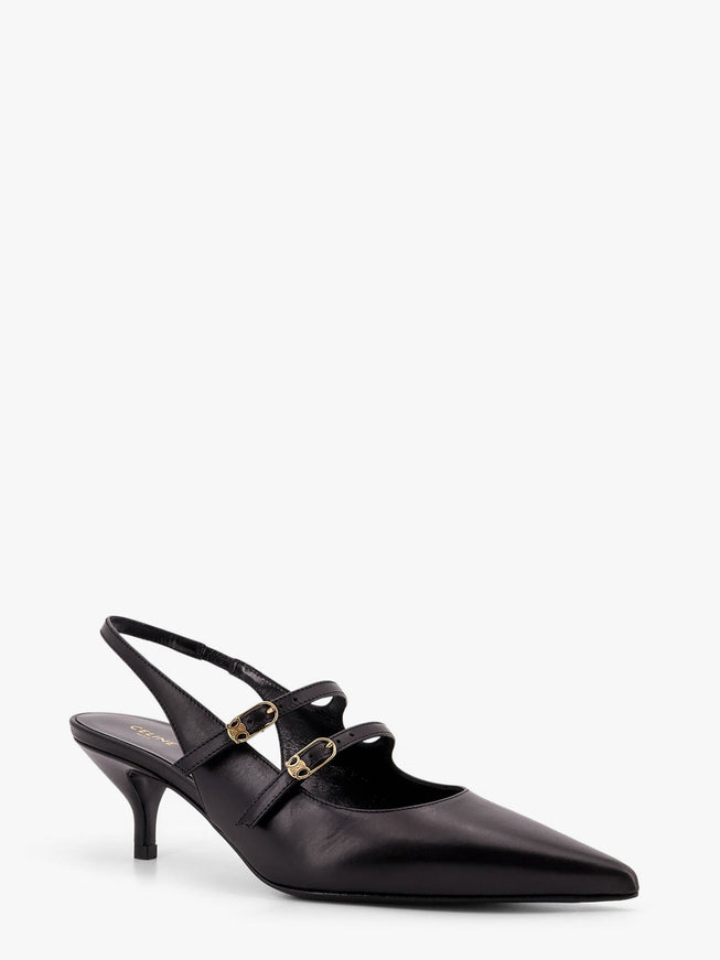 Celine Judy Leather Double Strap Mary Jane Slingback