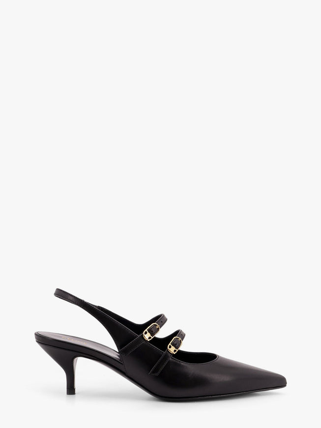 Celine Judy Leather Double Strap Mary Jane Slingback One Color
