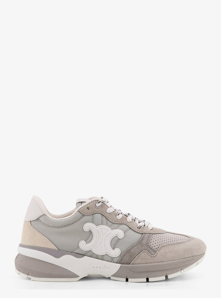 Celine Trio Lace Up Suede And Mesh Sneakers 35 Grey White