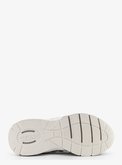 Celine Trio Lace Up Suede And Mesh Sneakers