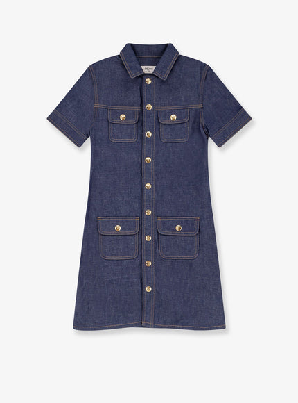 Celine Denim Mini Chemisier/Dress Grigio