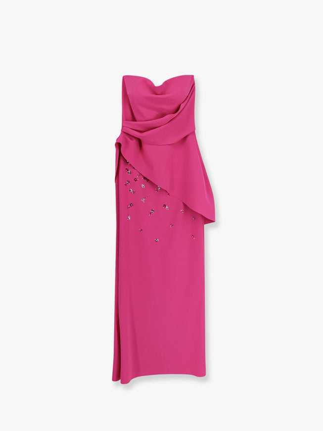 Chiara Boni Taro Jersey Long Dress With Sequins Rosa