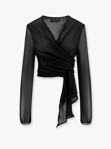 Chiara Boni Takao Chiffon Shirt Nero