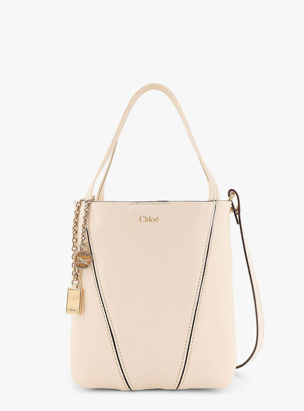 Chloe' Chloé Spin Leather Crossbody Bag Uni Marrone