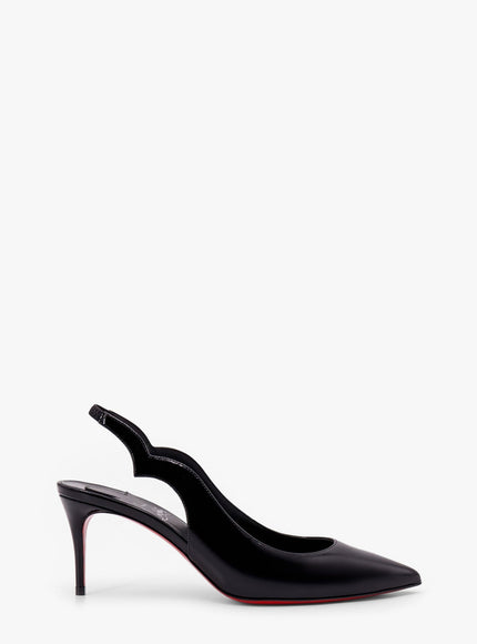 Christian Louboutin Hot Chick Patent Leather Slingback Décolleté Nero