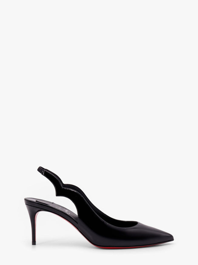 Christian Louboutin Hot Chick Patent Leather Slingback Décolleté Nero