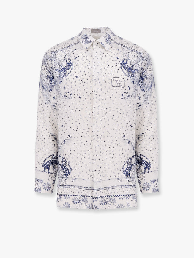 Dior Dior And Hylton Nel Silk Shirt Blu
