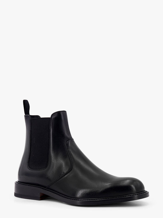 Dior Shiny Leather Boots With Engraved Logo On The Side