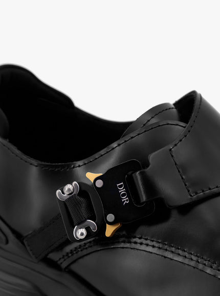 Dior Mocassino Derby In Pelle Con Fibbia In Alluminio Con Dettaglio Logo