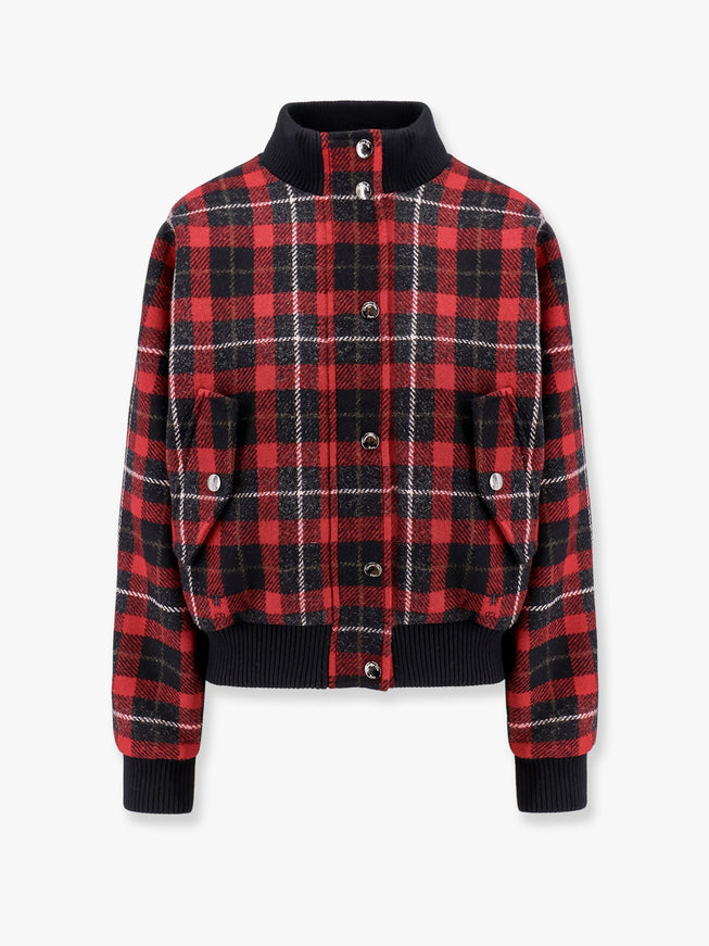 Dior Cannage Bomber With Check'n'dior Virgin Wool 36 Rosso
