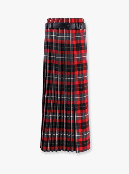 Dior Tartan Wool Kilt Skirt With Check'n'dior Motif 36 Rosso
