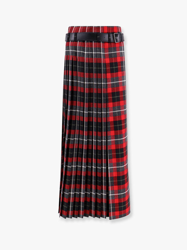 Dior Tartan Wool Kilt Skirt With Check'n'dior Motif 36 Rosso