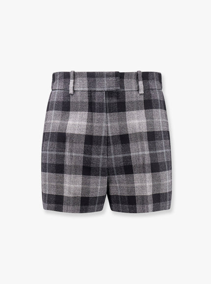 Dior Tartan Wool Shorts With Check'n'dior Motif Fantaisie