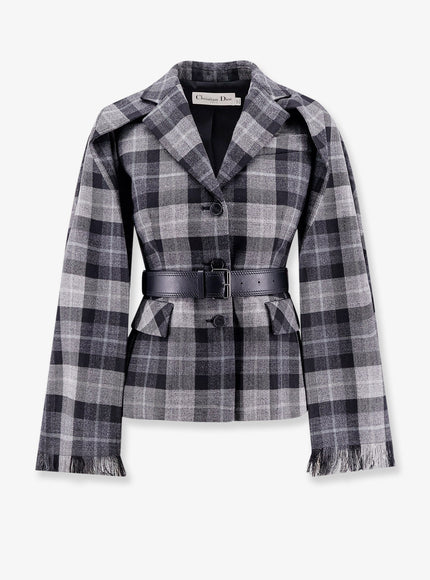 Dior Madras Blazer With Belt And Removable Scarf Fantaisie