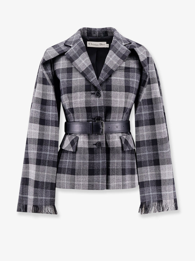 Dior Madras Blazer With Belt And Removable Scarf Fantaisie