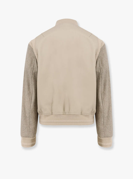 Dior Leather And Wool Jacket With Cd Icon Logo