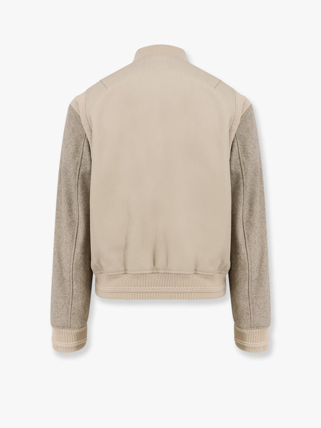 Dior Leather And Wool Jacket With Cd Icon Logo