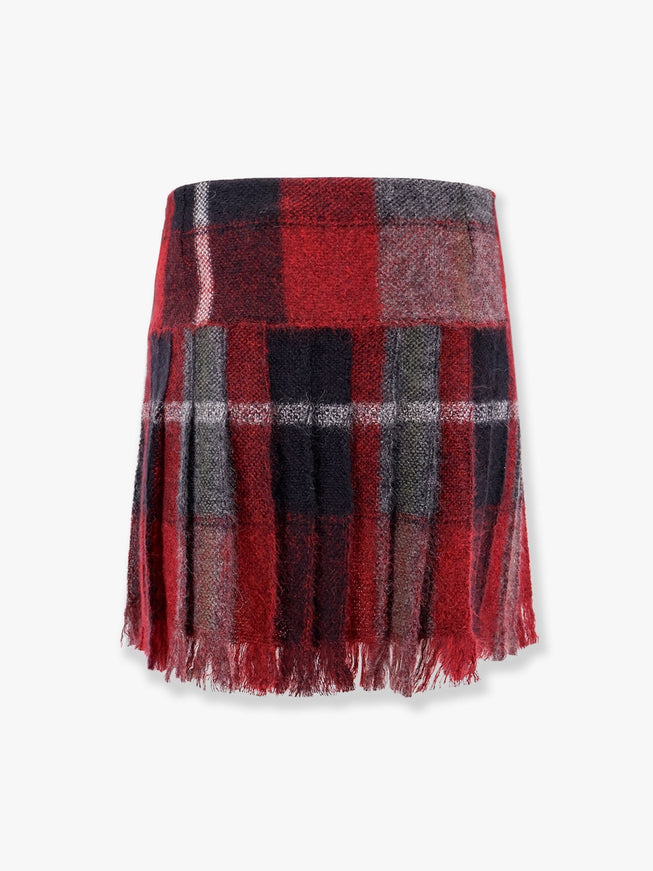 Dior Check'n'dior Madras Mohair And Wool Kilt