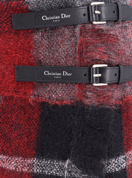 Dior Check'n'dior Madras Mohair And Wool Kilt