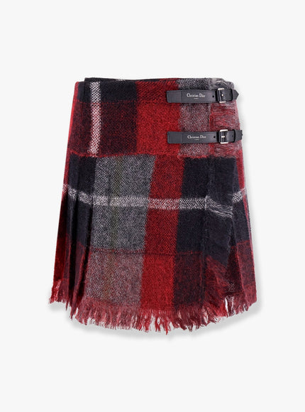 Dior Check'n'dior Madras Mohair And Wool Kilt One Color