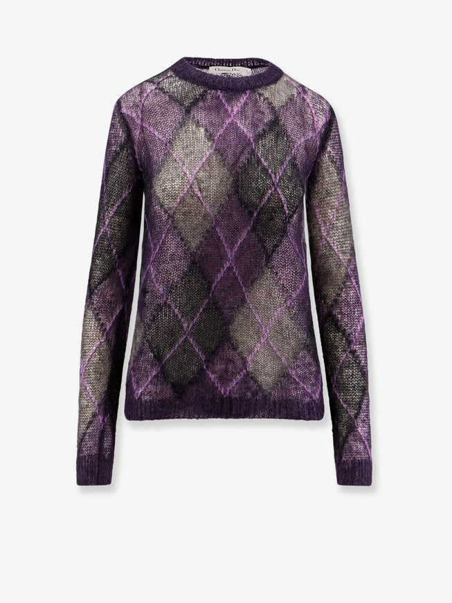 Dior Diamond Pattern Mohair Blend Sweater Fantaisie