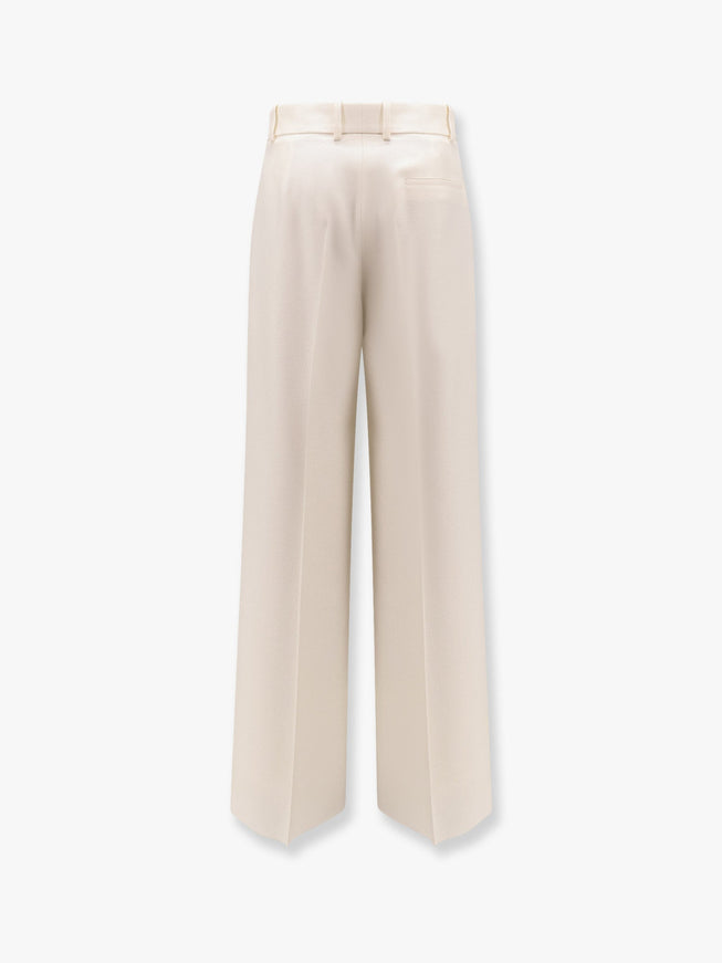 Dior Flared Virgin Wool And Silk Trousers