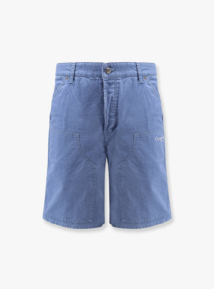 Dior Cotton Bermuda Shorts With Lateral Maxi Pockets Blu