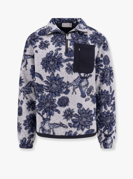 Dior Dior And Hylton Nel Wool Blend Sweatshirt Blu