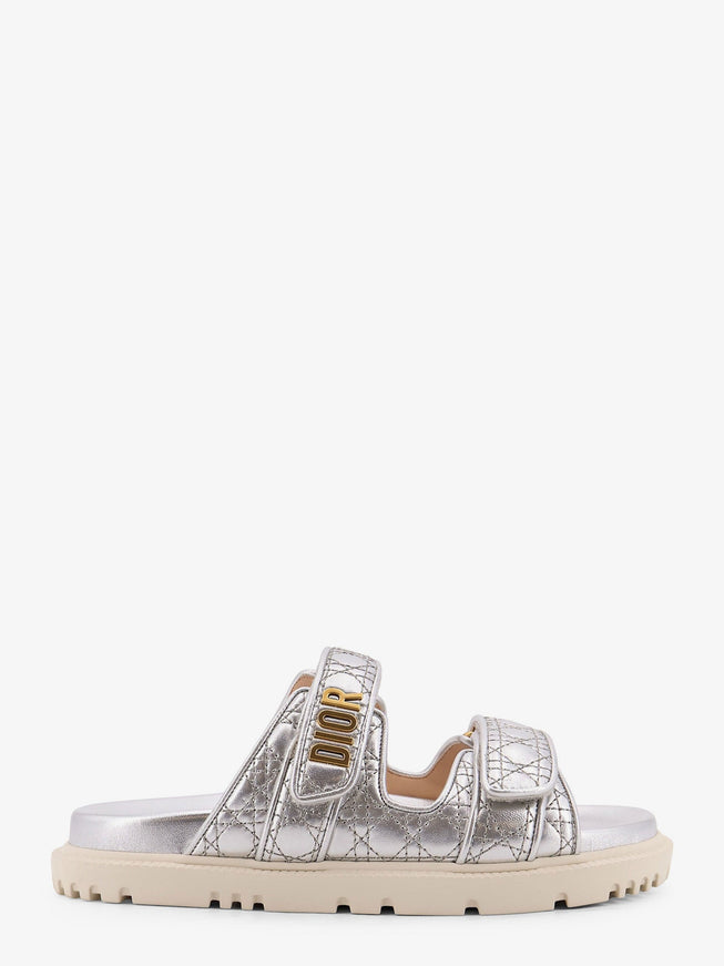 Dior Dioract Leather Sandals Steel