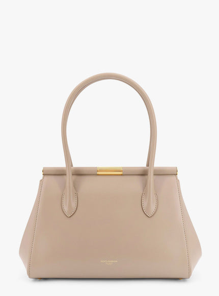 Dolce & Gabbana Marlene Leather Handbag With Charm Detail On The Front