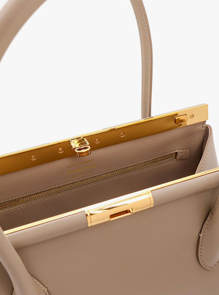 Dolce & Gabbana Marlene Leather Handbag With Charm Detail On The Front