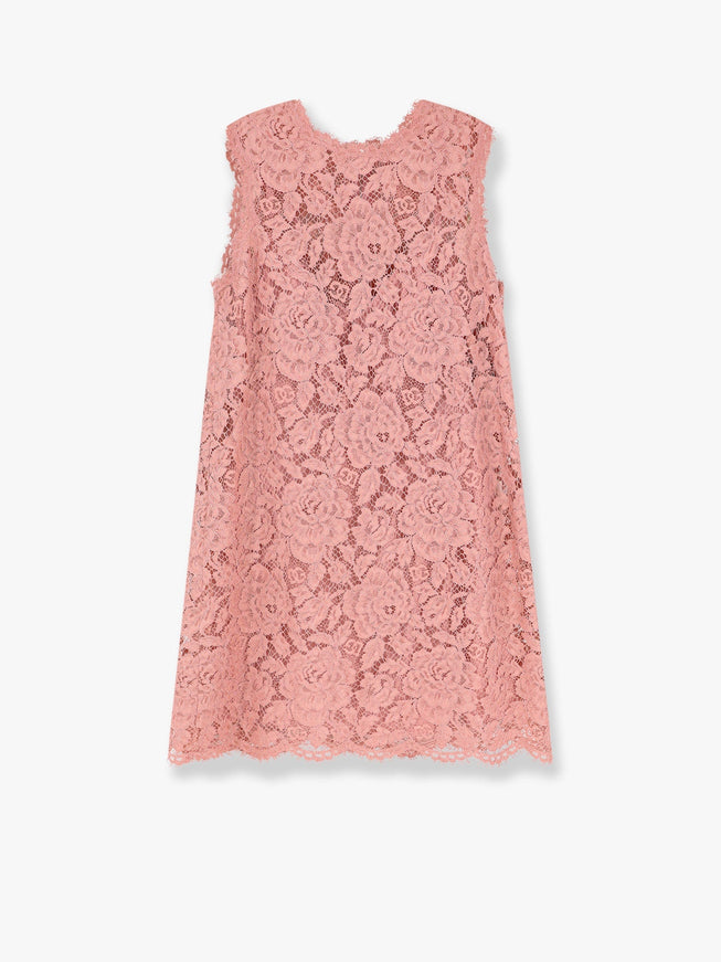 Dolce & Gabbana A Line Dg Floral Lace Dress One Color