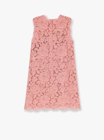 Dolce & Gabbana A Line Dg Floral Lace Dress