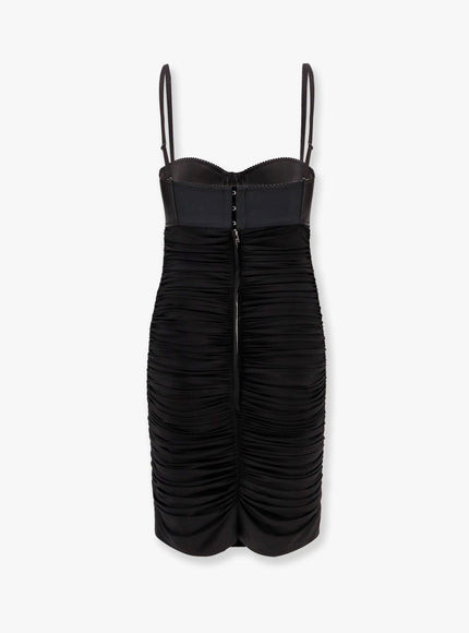 Dolce & Gabbana Viscose Blend Dress With Bra Detail