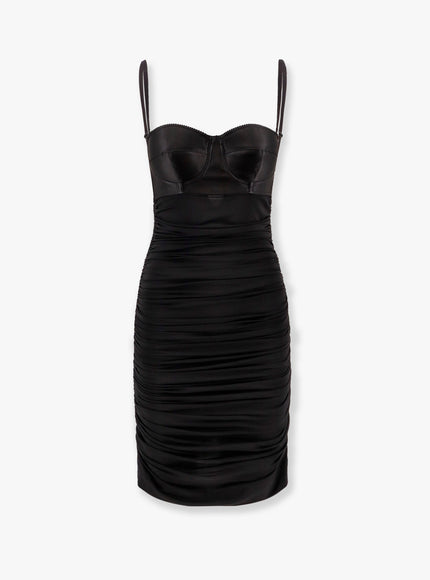 Dolce & Gabbana Viscose Blend Dress With Bra Detail One Color