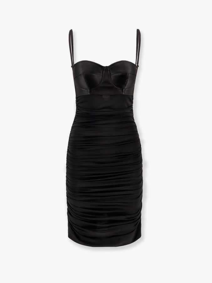 Dolce & Gabbana Viscose Blend Dress With Bra Detail One Color