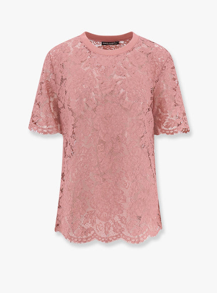 Dolce & Gabbana Dg Floral Lace Top One Color