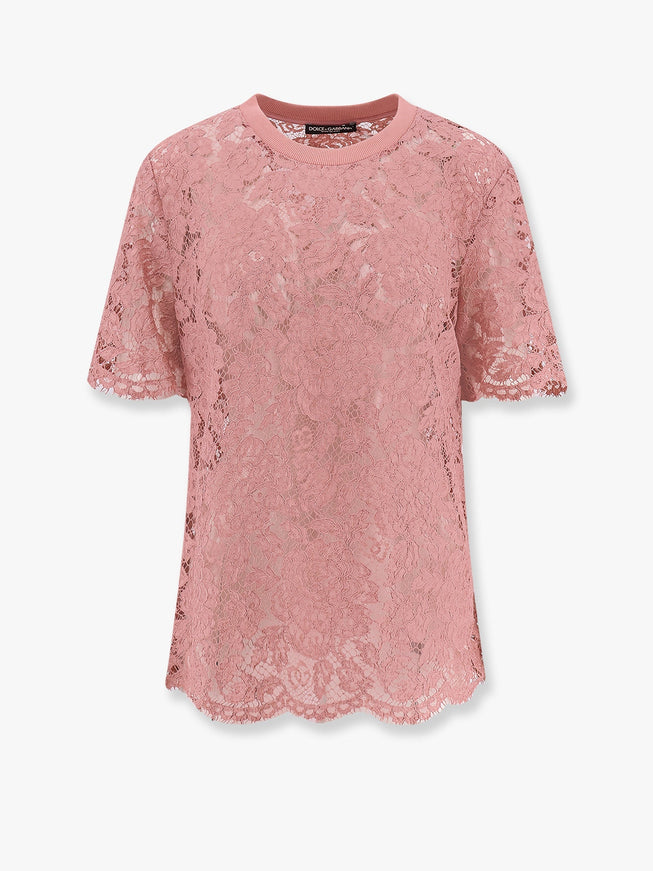 Dolce & Gabbana Dg Floral Lace Top One Color