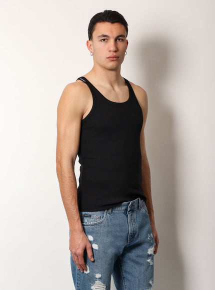 Dolce & Gabbana Ribbed Cotton Tank Top