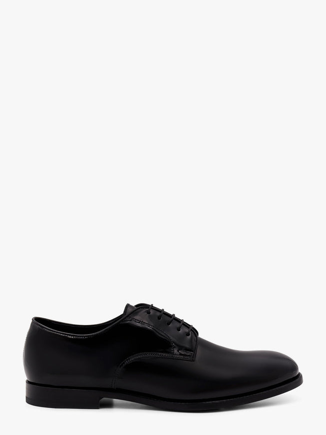 Doucal's Lace-Up Patent Leather Shoe Nero