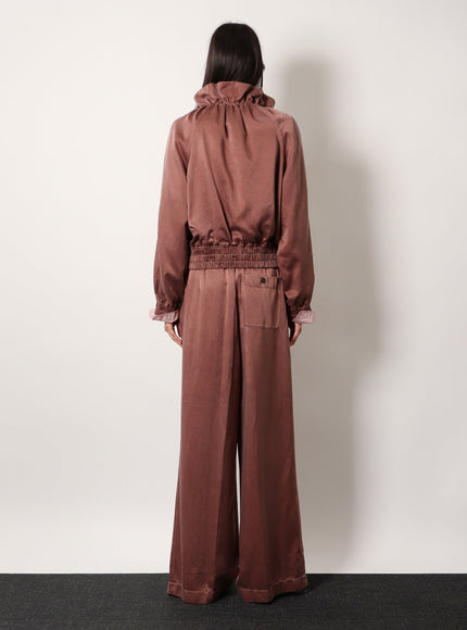 Dries Van Noten Pila Cupro And Cotton Trousers