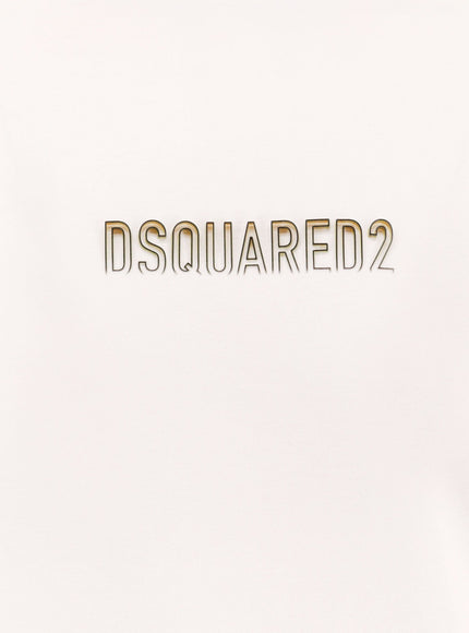 Dsquared2 Cotton T-Shirt With Frontal Embossed Logo