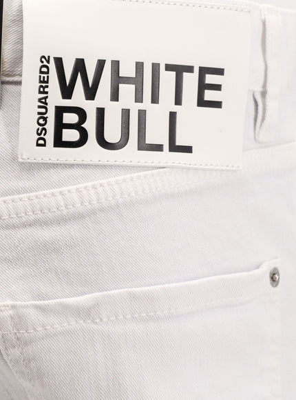 Dsquared2 Stretch Cotton Trouser With White Bull Tag
