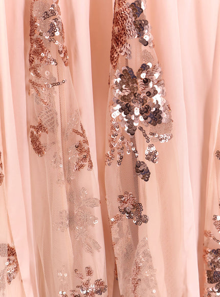 Elisabetta Franchi Red Carpet Dress In Silk Georgette Fabric And Embroidered Lace