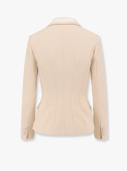 Elisabetta Franchi Essentials Blazer With Shoulder Pads And Covered Buttons