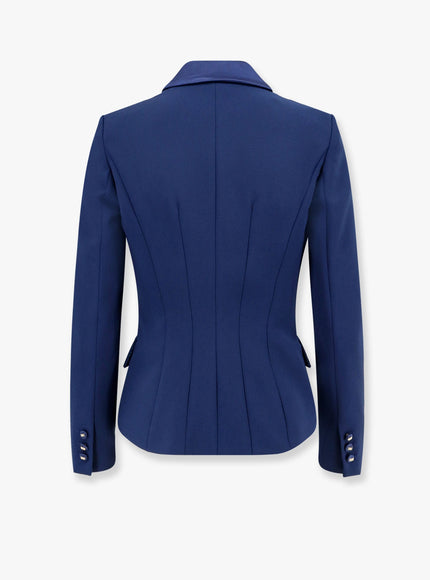 Elisabetta Franchi Essentials Blazer With Shoulder Pads And Covered Buttons