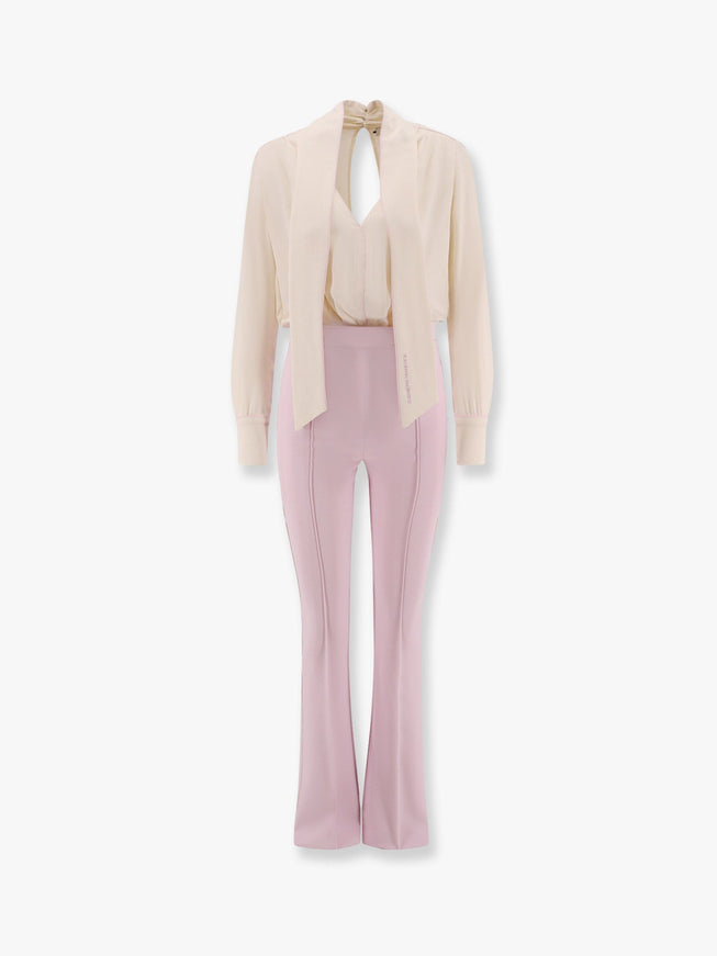 Elisabetta Franchi Viscose Jumsuit With Removable Trouser Viola